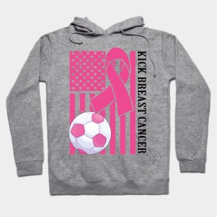 Kick Breast Cancer Awareness Soccer Pink Ribbon Hoodie